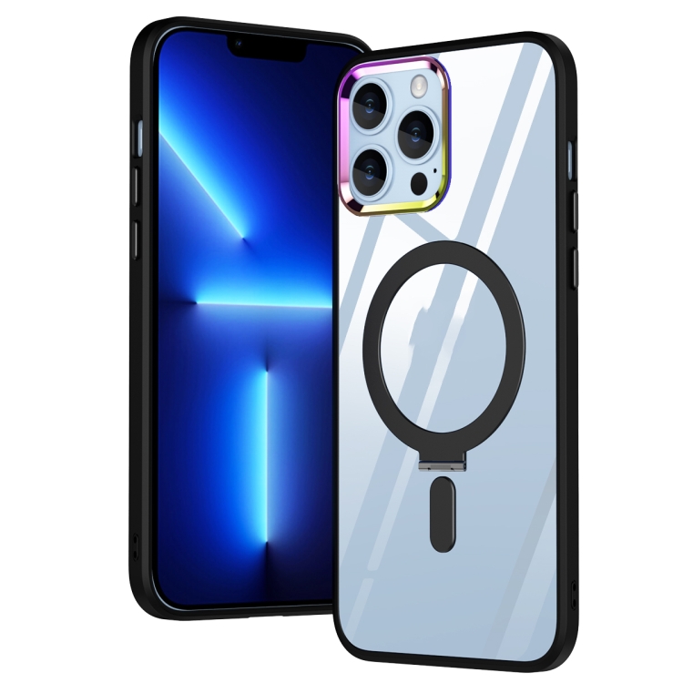 

For iPhone 13 Pro Magsafe Invisible Holder Phone Case(Black)