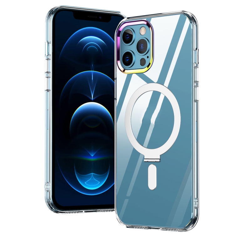 

For iPhone 12 Pro Magsafe Invisible Holder Phone Case(White)