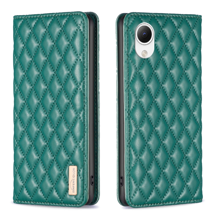 

For Samsung Galaxy A23e Diamond Lattice Magnetic Leather Flip Phone Case(Green)