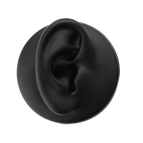 

Simulation Facial Features Silicone Model Practice Display Props, Style:Right Ear(Black)