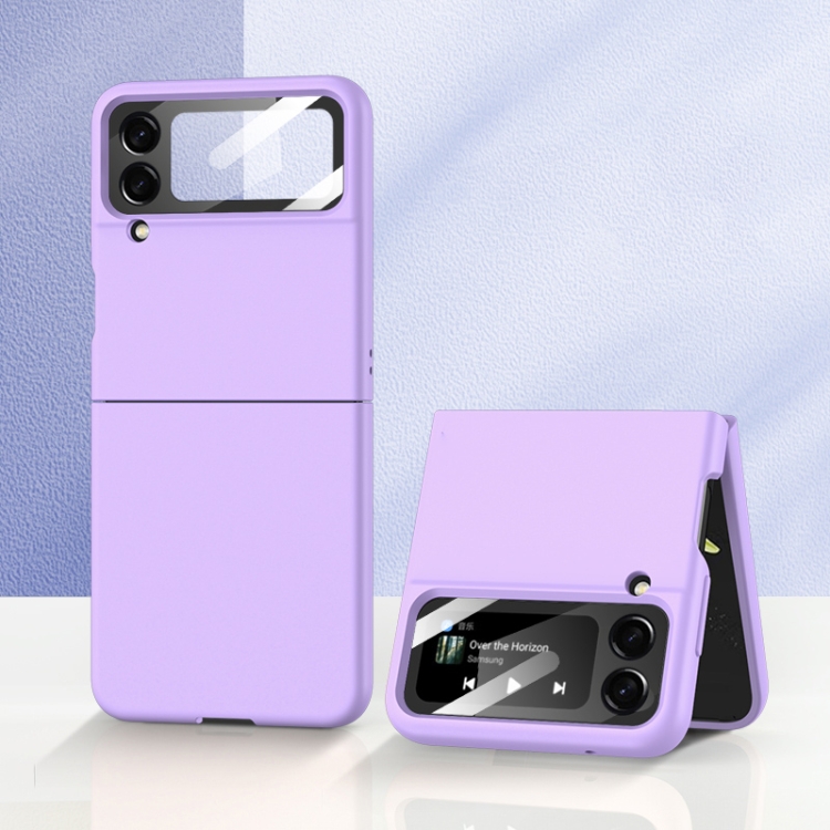 

For Samsung Galaxy Z Flip4 5G GKK Integrated Liquid Silicone Phone Case(Purple)