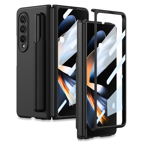 

For Samsung Galaxy Z Fold4 5G GKK Integrated Liquid Silicone Phone Case with Stylus Slot(Black)