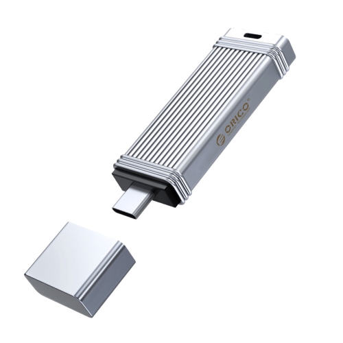 

ORICO USB Flash Drive, Read: 100MB/s, Write: 50MB/s, Memory:256GB, Port:Type-C(Silver)