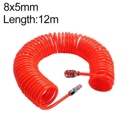 

LAIZE Compressor Air Flexible PU Spring Tube with Connector, Specification:8x5mm, 12m