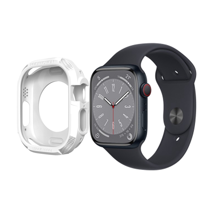 

Carbon Fiber Shockproof Case For Apple Watch Series 8&7 45mm(White)