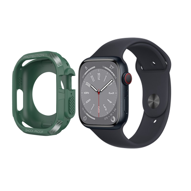 

Carbon Fiber Shockproof Case For Apple Watch Series 8&7 45mm(Green)