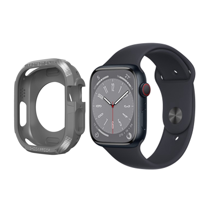 

Carbon Fiber Shockproof Case For Apple Watch Series 8&7 45mm(Grey)