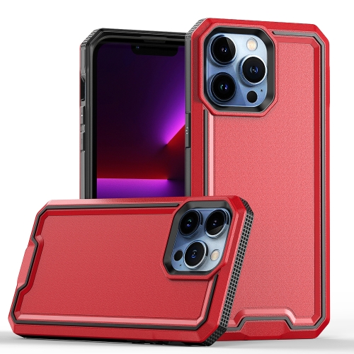 

For iPhone 13 Pro Max Armour Two-color TPU + PC Phone Case(Red+Black)