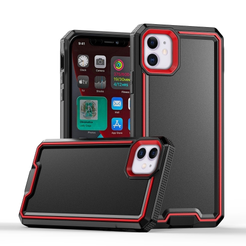 

For iPhone 11 Armour Two-color TPU + PC Phone Case(Black+Red)