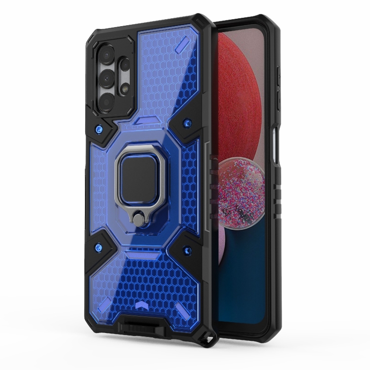 

For Samsung Galaxy A13 4G/5G Space PC+TPU Ring Holder Protective Phone Case(Blue)