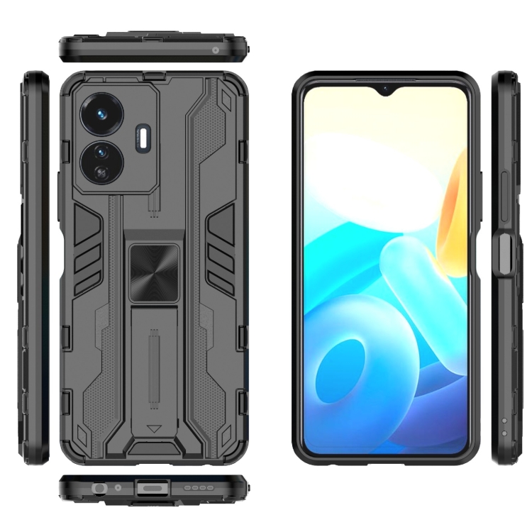

For vivo Y77E Supersonic PC + TPU Shock-proof Phone Case(Black)