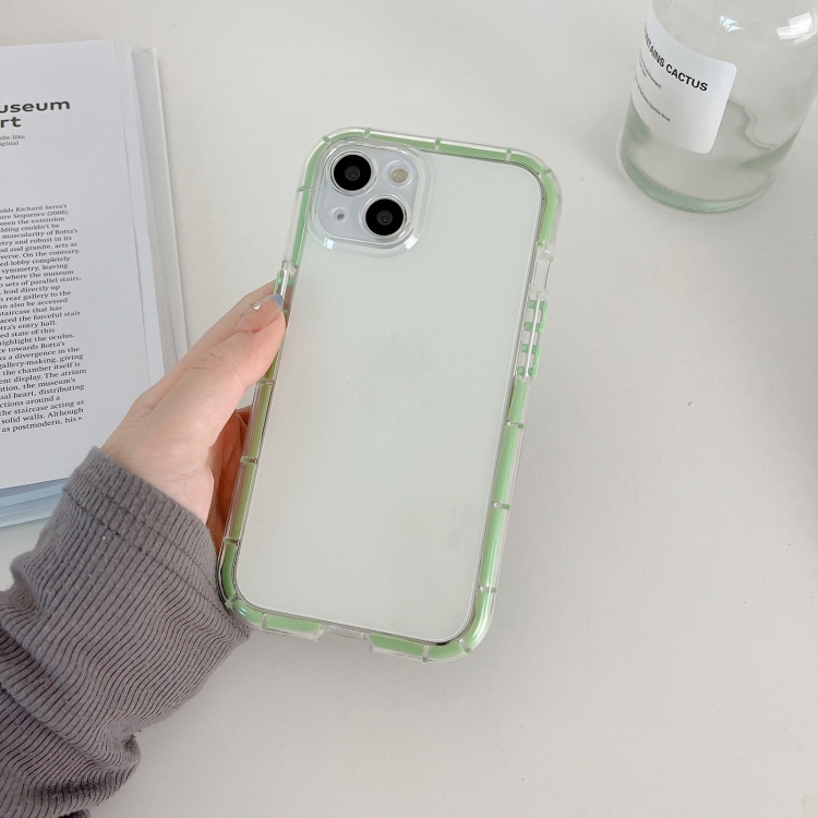 

For iPhone 13 Pro Luminous TPU Phone Case(Transparent Green)