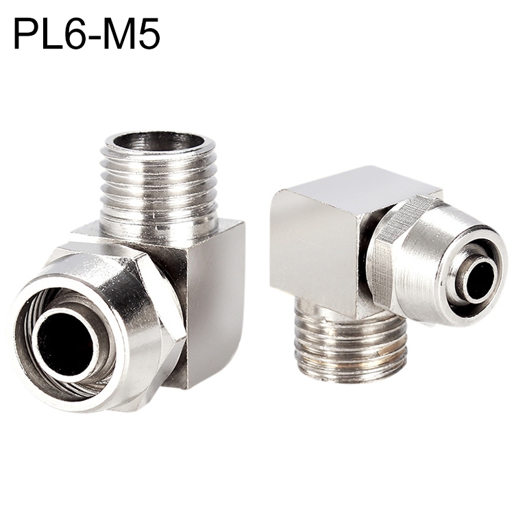 

PL6-M5 LAIZE 10pcs Nickel Plated Copper Trachea Quick Fitting Lock Female Connector