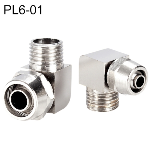 

PL6-01 LAIZE 10pcs Nickel Plated Copper Trachea Quick Fitting Lock Female Connector