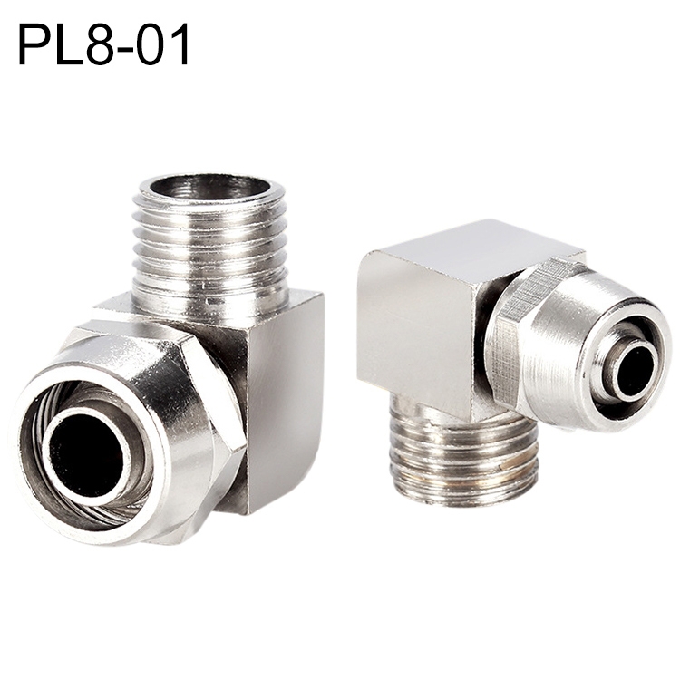 

PL8-01 LAIZE 10pcs Nickel Plated Copper Trachea Quick Fitting Lock Female Connector