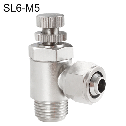 

SL6-M5 LAIZE Nickel Plated Copper Trachea Quick Fitting Throttle Valve Lock Female Connector