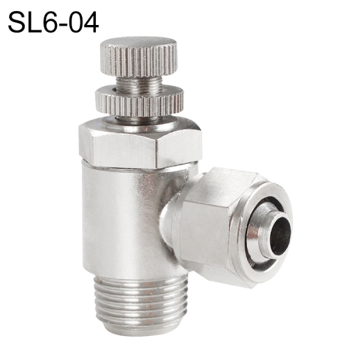 

SL6-04 LAIZE Nickel Plated Copper Trachea Quick Fitting Throttle Valve Lock Female Connector