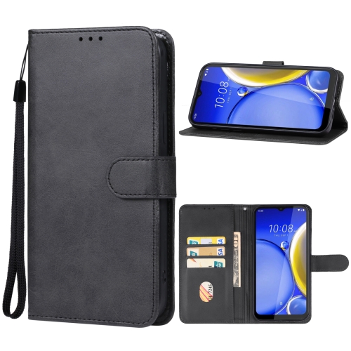 

For HTC Wildfire E plus Leather Phone Case(Black)