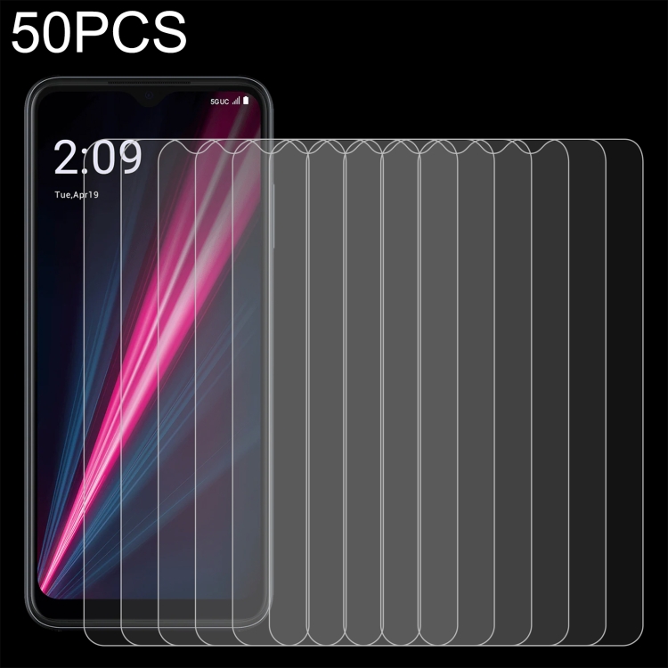 

For T-Mobile T Phone Pro 5G 50pcs 0.26mm 9H 2.5D Tempered Glass Film