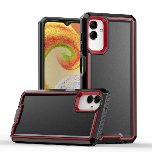 

For Samsung Galaxy A04 / A13 5G Armour Two-color TPU + PC Phone Case(Black+Red)