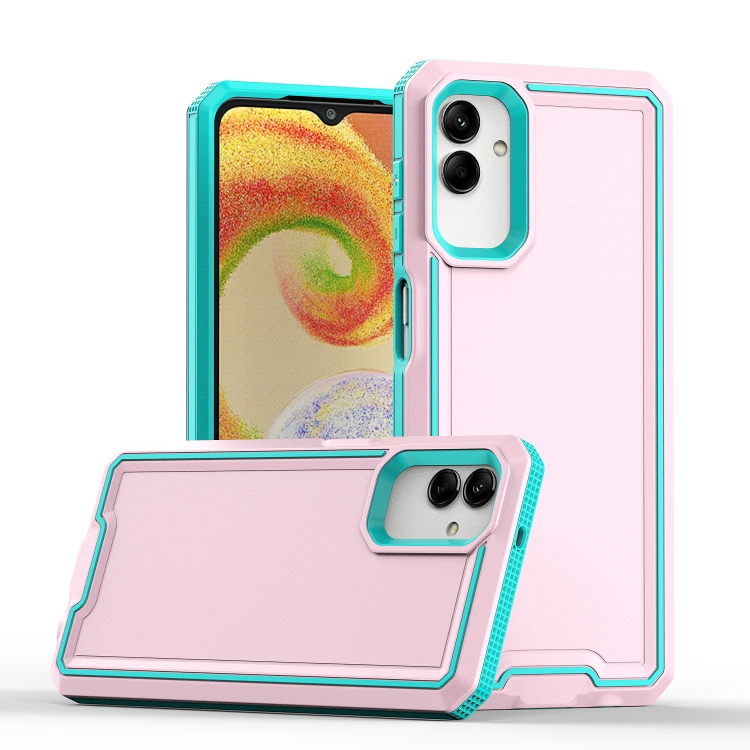 

For Samsung Galaxy A04 / A13 5G Armour Two-color TPU + PC Phone Case(Pink+Blue)