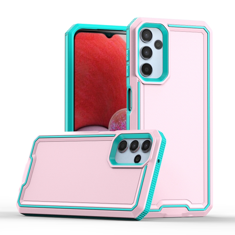 

For Samsung Galaxy A14 5G Armour Two-color TPU + PC Phone Case(Pink+Blue)