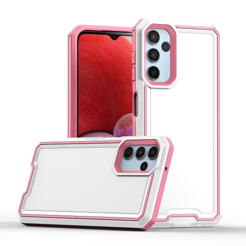 

For Samsung Galaxy A14 5G Armour Two-color TPU + PC Phone Case(White+Pink)