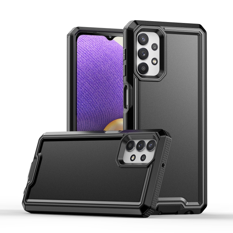 

For Samsung Galaxy A32 5G Armour Two-color TPU + PC Phone Case(Black)