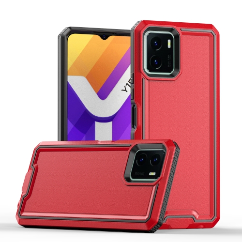 

For vivo Y15s 2021 / Y15a / Y01 4G Armour Two-color TPU + PC Phone Case(Red+Black)