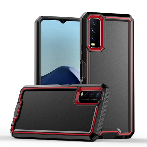 

For vivo Y20 / Y20i / Y20s / Y12s Armour Two-color TPU + PC Phone Case(Black+Red)
