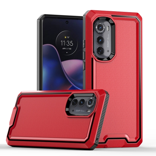 

For Motorola Edge 2022 Armour Two-color TPU + PC Phone Case(Red+Black)