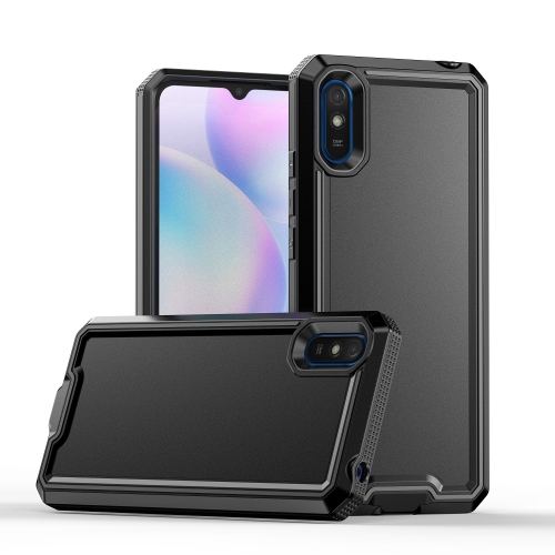 

For Xiaomi Redmi 9A Armour Two-color TPU + PC Phone Case(Black)