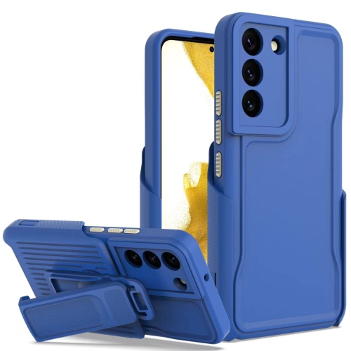 

For Samsung Galaxy S23 Ultra 5G Explorer Series Back Clip Holder PC Phone Case(Blue)