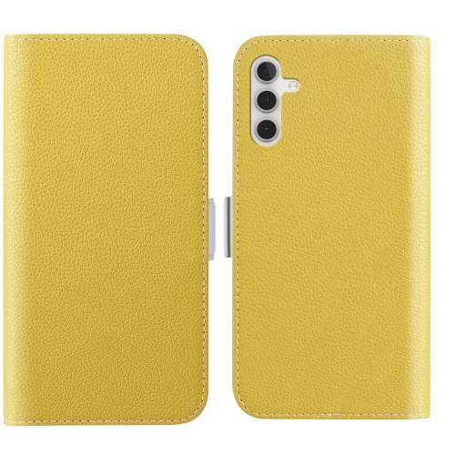 

For Samsung Galaxy A14 5G Candy Color Litchi Texture Leather Phone Case(Yellow)