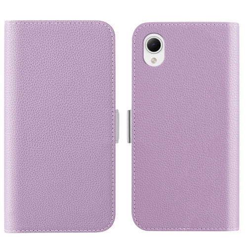 

For Samsung Galaxy A22e / A23e / A23s / A23 5G JP Candy Color Litchi Texture Leather Phone Case(Light Purple)