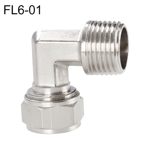 

FL6-01 LAIZE 10pcs Nickel Plated Copper Trachea Quick Fitting Twist Elbow Lock Female Connector