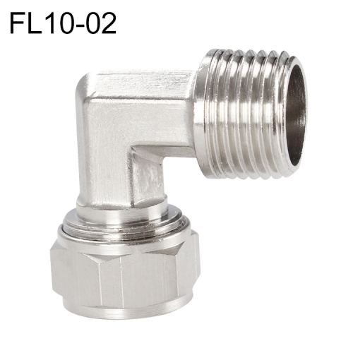 

FL10-02 LAIZE 10pcs Nickel Plated Copper Trachea Quick Fitting Twist Elbow Lock Female Connector