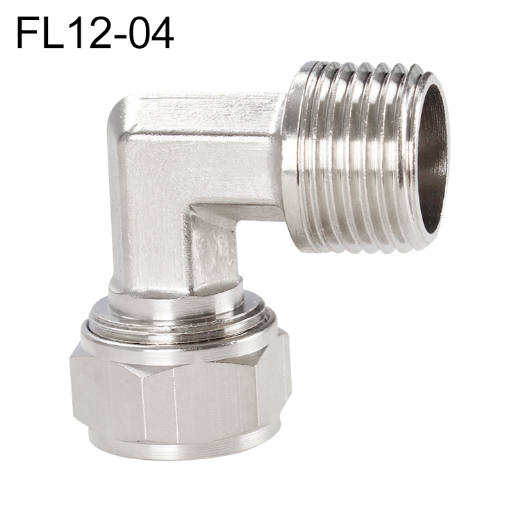 

FL12-04 LAIZE Nickel Plated Copper Trachea Quick Fitting Twist Elbow Lock Female Connector