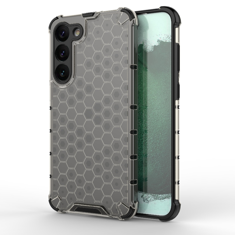 

For Samsung Galaxy S23+ 5G Shockproof Honeycomb PC + TPU Protective Phone Case(Black)