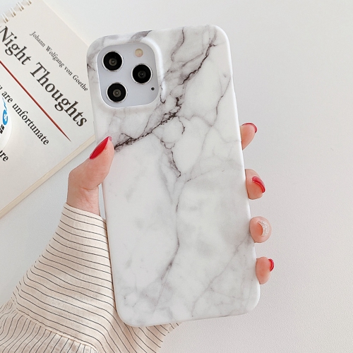 

For iPhone 11 Marble Frosted TPU Phone Case(White)