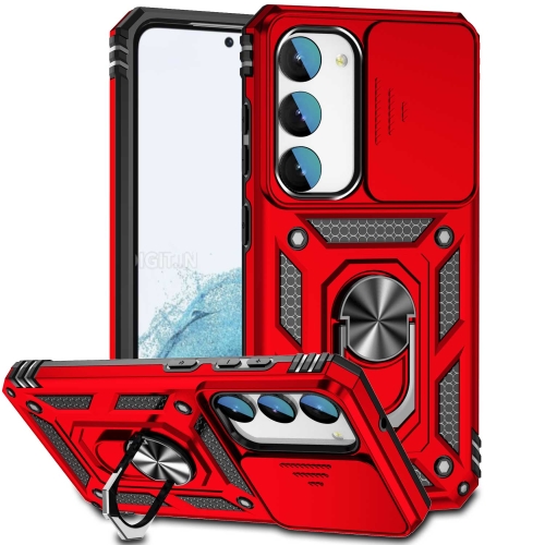 

For Samsung Galaxy S23 5G Sliding Camshield Holder Phone Case(Red)