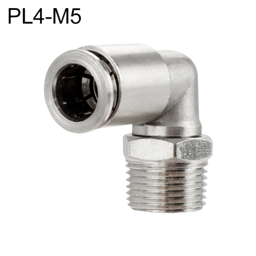 

PL4-M5 LAIZE Nickel Plated Copper Elbow Male Thread Pneumatic Quick Fitting Connector