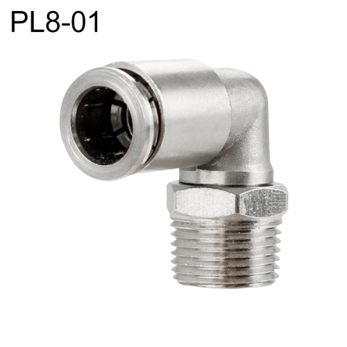 

PL8-01 LAIZE Nickel Plated Copper Elbow Male Thread Pneumatic Quick Fitting Connector