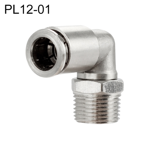 

PL12-01 LAIZE Nickel Plated Copper Elbow Male Thread Pneumatic Quick Fitting Connector