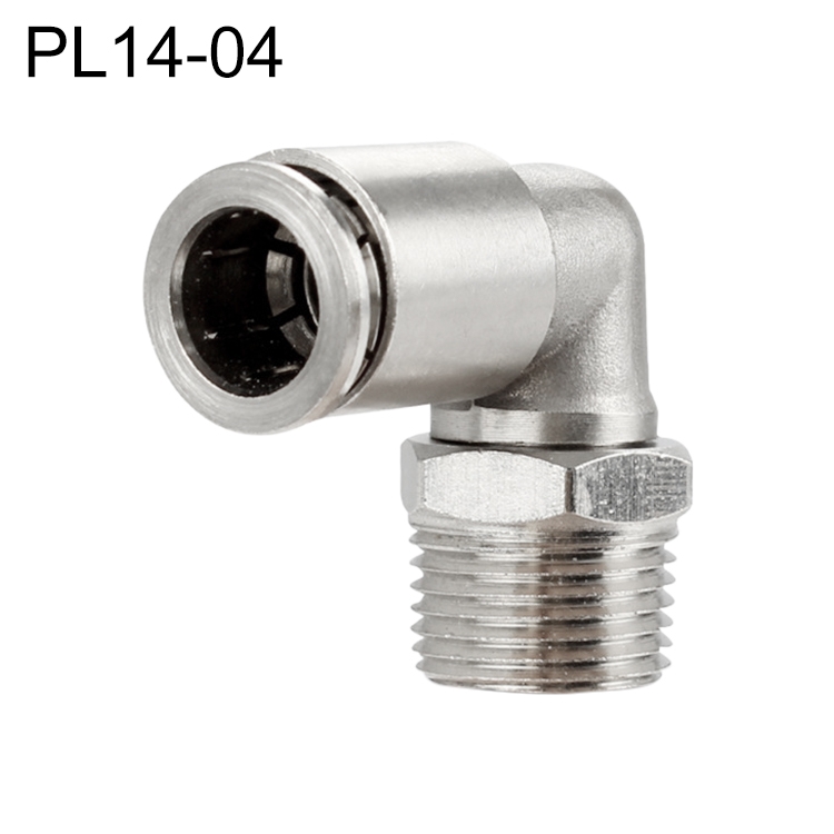 

PL14-04 LAIZE Nickel Plated Copper Elbow Male Thread Pneumatic Quick Fitting Connector
