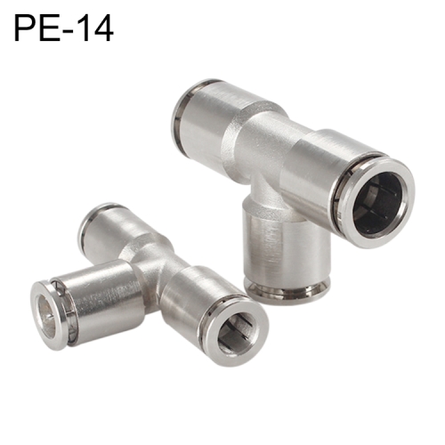 

PE-14 LAIZE Nickel Plated Copper Tee Pneumatic Quick Fitting Connector