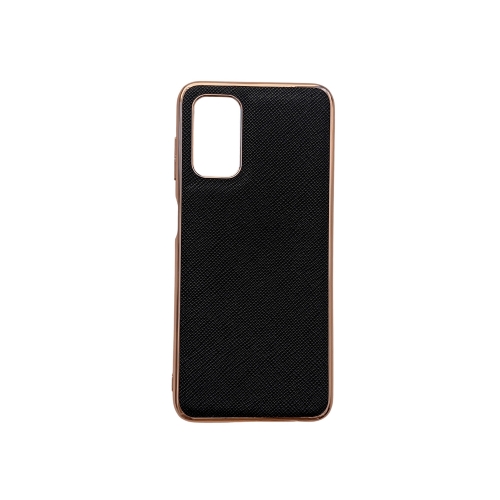 

For Samsung Galaxy A53 5G Nano Electroplating Cross Texture Genuine Leather Phone Case(Black)