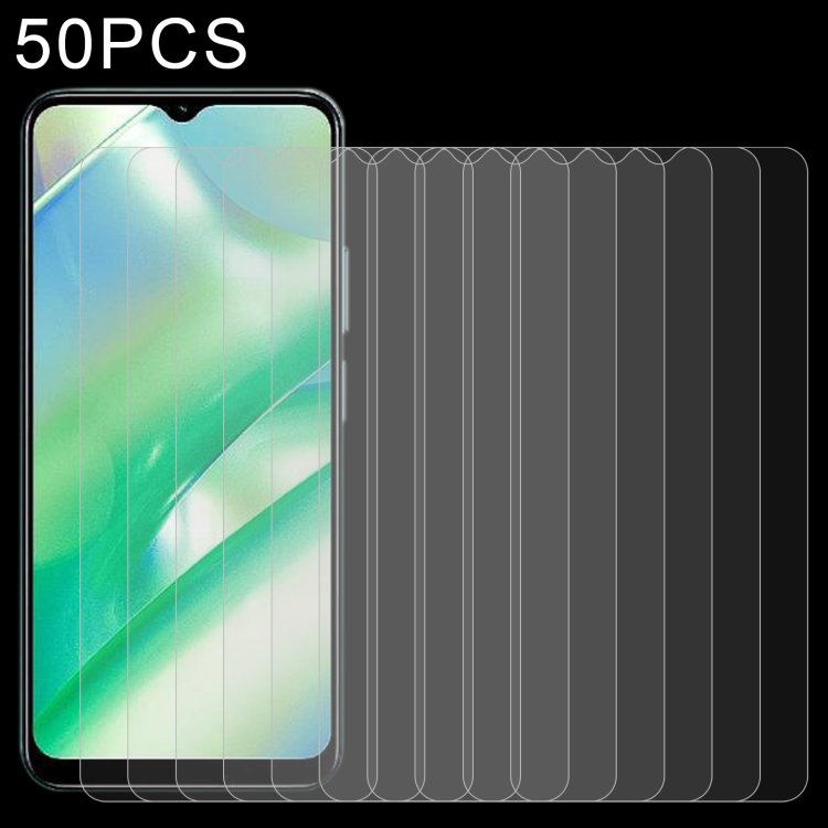 

For Realme 10 5G / 10 Pro+ 50pcs 0.26mm 9H 2.5D Tempered Glass Film
