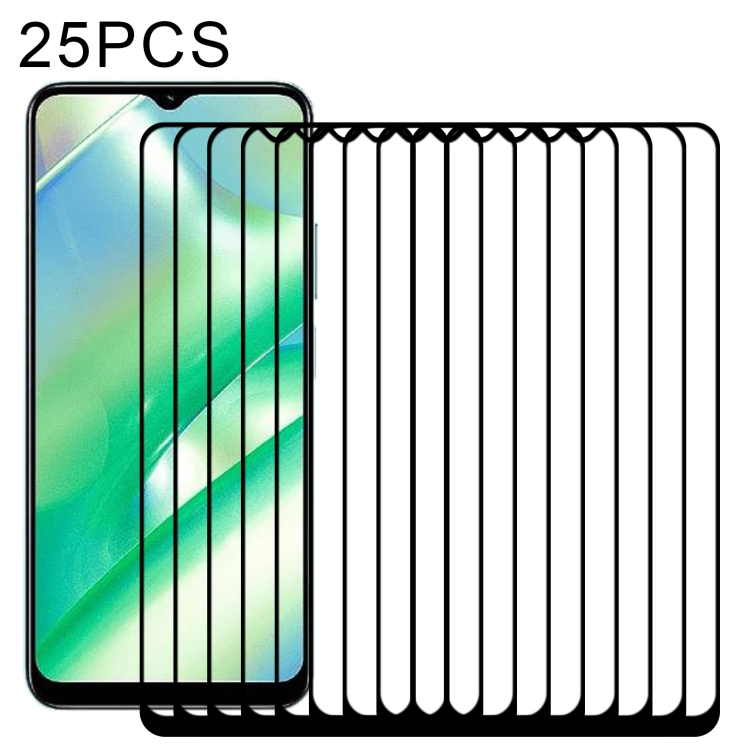 

For Realme 10 25pcs Full Glue Full Screen Tempered Glass Film
