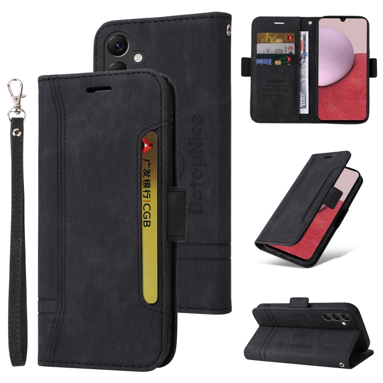 

For Samsung Galaxy A14 5G BETOPNICE Dual-side Buckle Leather Phone Case(Black)